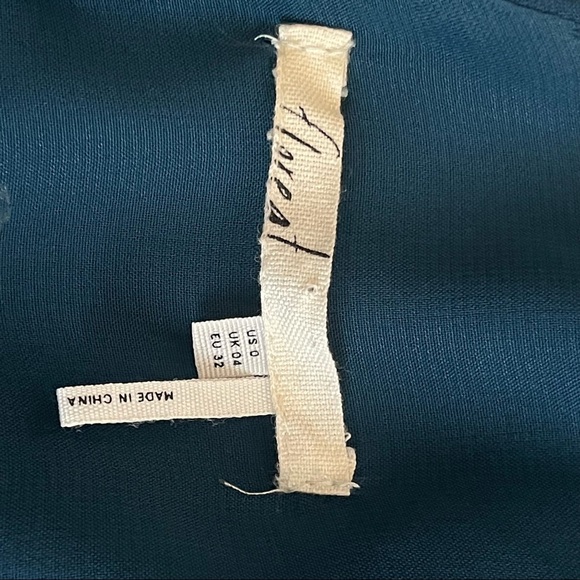 Anthropologie Floreat Avian Mist Sheath Teal Tourquoise Embroidered Mini… - Picture 11 of 14